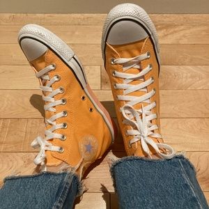 Orange Creamsicle/Sorbet high top Converse 9.5
